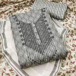 Women Embroidered 3-Piece Unstitch Dress Material-image-38
