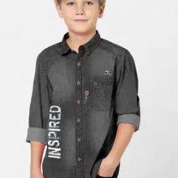 Boys Washed Regular Fit Shirt-image-64