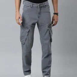 Men Straight Fit Flat-Front Cargo Pants-image-31