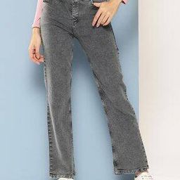 Girls Straight Jeans with 5-Pocket Styling -image-1