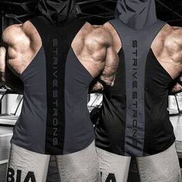Men Pack of 2 Colourblock Hooded Vests-image-9