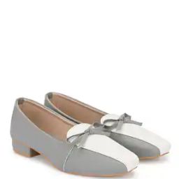 Colourblock Slip-On Chunky Heeled Shoes-7