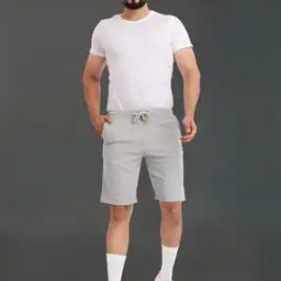 Men Mid-Rise Knit Shorts with Insert Pockets-image-64