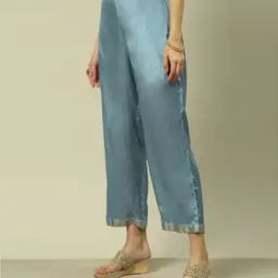 Women Palazzos with Semi-Elasticated Waist-image-2