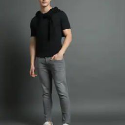 Men Lightly Washed Slim Fit Jeans-image-56