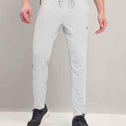 Men Fitted Track Pants with Elasticated Drawstring Waist-image-11