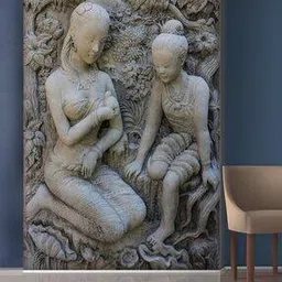 999store Grey Trees and Sitting Ladies Mural Wallpaper-picture-16