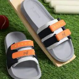 Men Regular Fit Slides with Velcro Accent-image-45