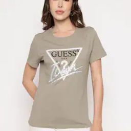 Cotton Regular Fit Round Neck T-shirt -image-2