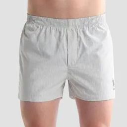 Men Striped Knit Shorts with Elasticated Waistband-image-99