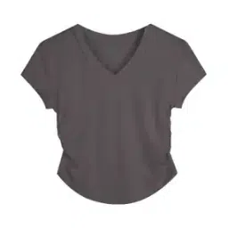 outzidr global Women Slim Fit V-Neck T-Shirt-picture-1