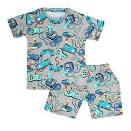 Graphic Print Shorts & T-Shirt Set-image-24