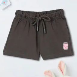 Girls Flat-Front Shorts with Drawstring Waist-26