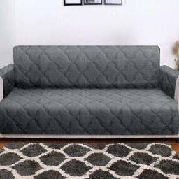 Velvet Reversible Quilted Sofa Cover-53