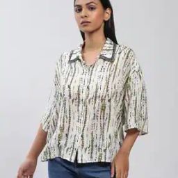 Loose Fit Shibori Print Shirt-image-26