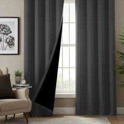urban space Set of 2 Blackout Window Curtains with Eyelets  image 1
