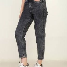 Women Acid-Wash Mom Jeans-15