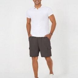 Men Regular Fit Cargo Shorts with Insert Pockets-image-113