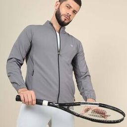 Men Zip-Front Regular Fit Jacket-image-9