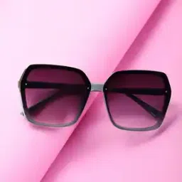 Women Purple Lens Grey Oversized Sunglasses - CLSW077-image-53