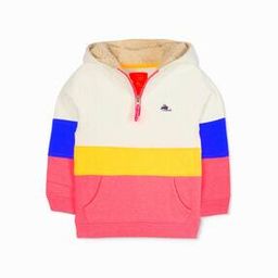 Colourblock Hoodie with Kangaroo Pockets-32