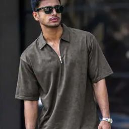Men Oversized Fit Polo T-shirt-image-20