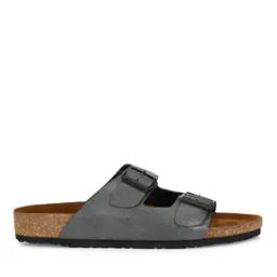 Double-Strap Slip-On Sandals with Buckle Closure-image-92