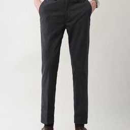 Men Slim Fit Flat-Front Trousers-image-66