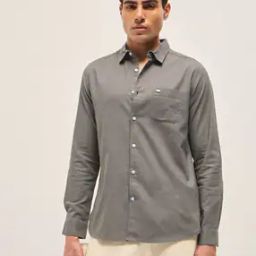 Slim Fit Shirt with Patch Pocket-image-30