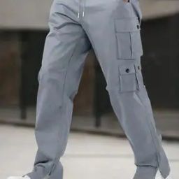 Men Relaxed Fit Cargo Pants with Drawstring Waist-image-55