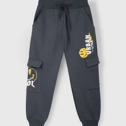 Boys Typographic Print Joggers with Elasticated Drawstring Waist-15