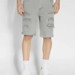 Men Distress Mid-Rise Regular Fit Shorts-image-35