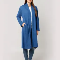 Women Geometric-Knit Relaxed Fit Open-Front Shrug-image-69