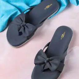 Slip-on Sandals with Bow Applique-image-87