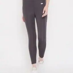 Women Fitted Track Pants with Elasticated Waist-image-2