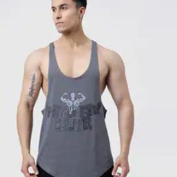 Men Typographic Print Vest-image-39