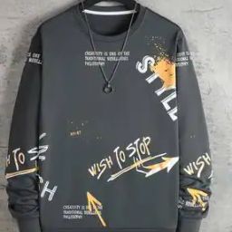Men Graphic Sweatshirt with Round Neck-image-12