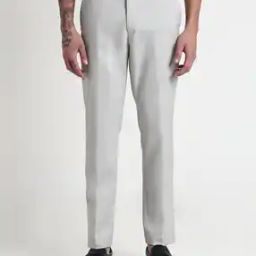 Men Slim Fit Trousers with Slip Pockets-image-21