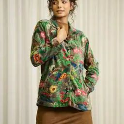 Women Printed Regular Fit Jacket-image-94