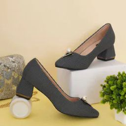 Women Pointed-Toe Chunky Heeled Shoes-27