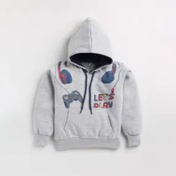 Typographic Print Kangaroo Pocket Hooded Sweatshirt-picture-23
