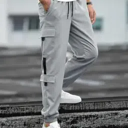 Men Ankle-Length Track Pants with Drawstring Waist-image-41