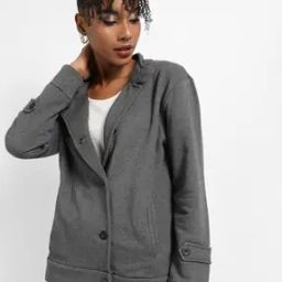 Heathered Button-Down Jacket-image-94