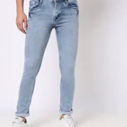 Men Heavy-Wash Slim Fit Jeans-image-85