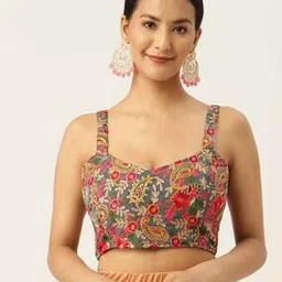 Embroidered Sleeveless Blouse-13