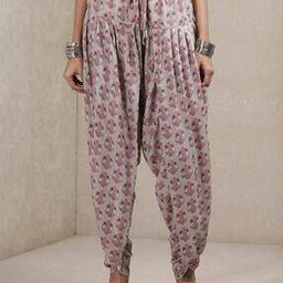 Floral Print Salwar with Drawstring Waistband-26
