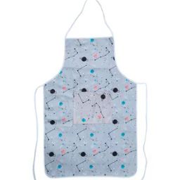 Abstract Printed Kitchen Apron with Front Pocket-38
