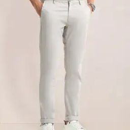 Men Denver Slim Fit Flat-Front Trousers-image-2