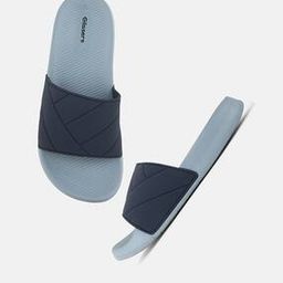 Men Colourblock Open-Toe Slip-On Slides-2