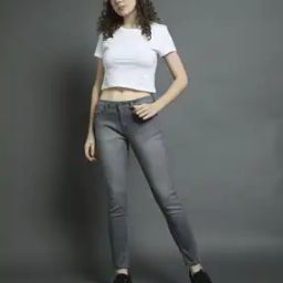 Women Light-Wash Slim Fit Jeans-image-50